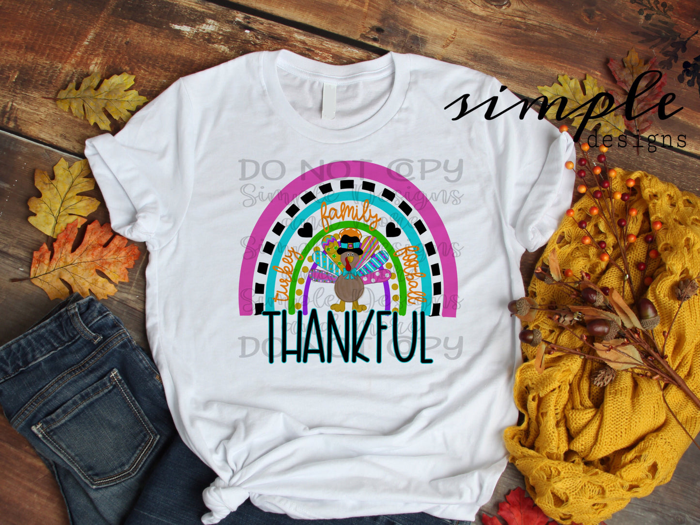 Colorful Turkey Rainbow Sublimation Heat Transfer Sheet