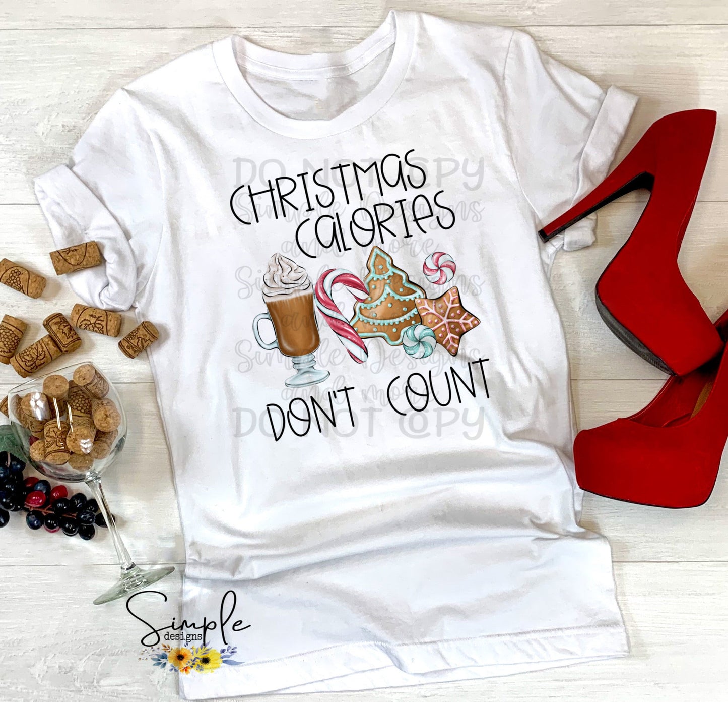 Christmas Calories Don’t Count Sublimation Heat Transfer Sheet