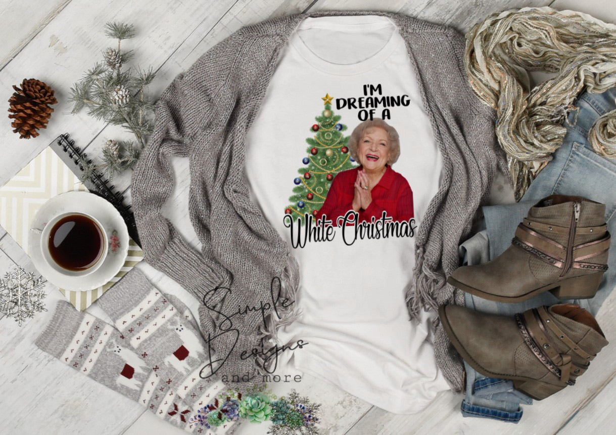 I’m Dreaming of a White Christmas Golden Girls Christmas Sublimation Heat Transfer Sheet