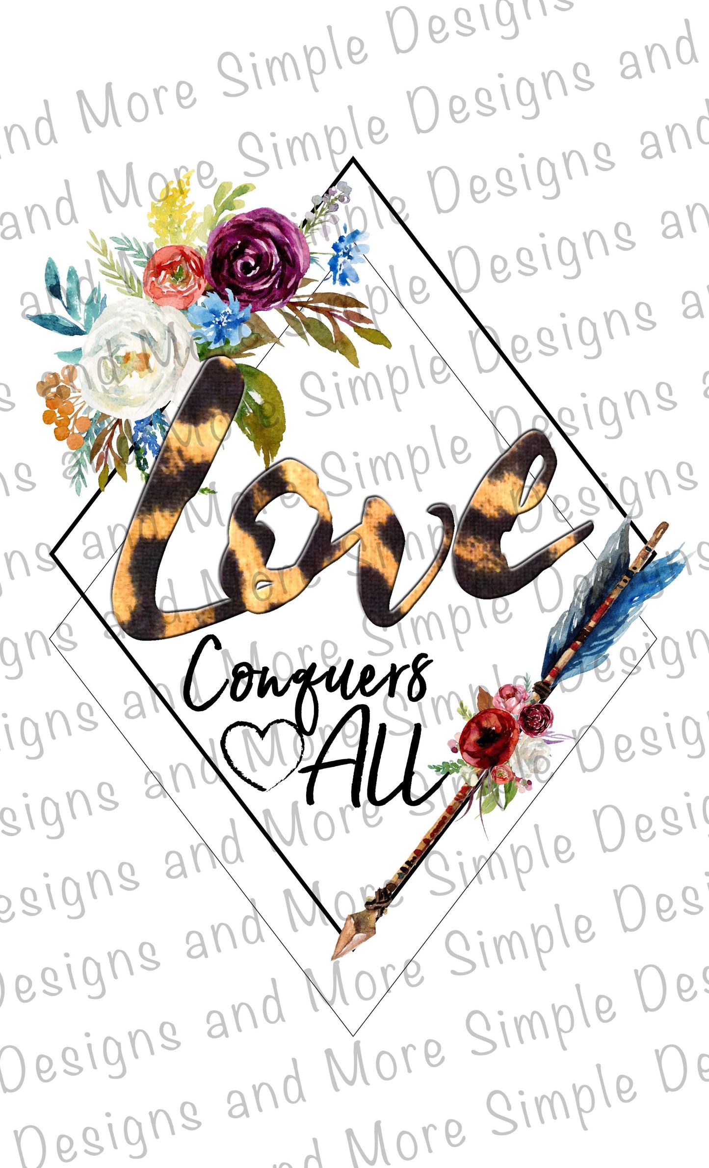 Love Conquers All Sublimation Heat Transfer Sheet