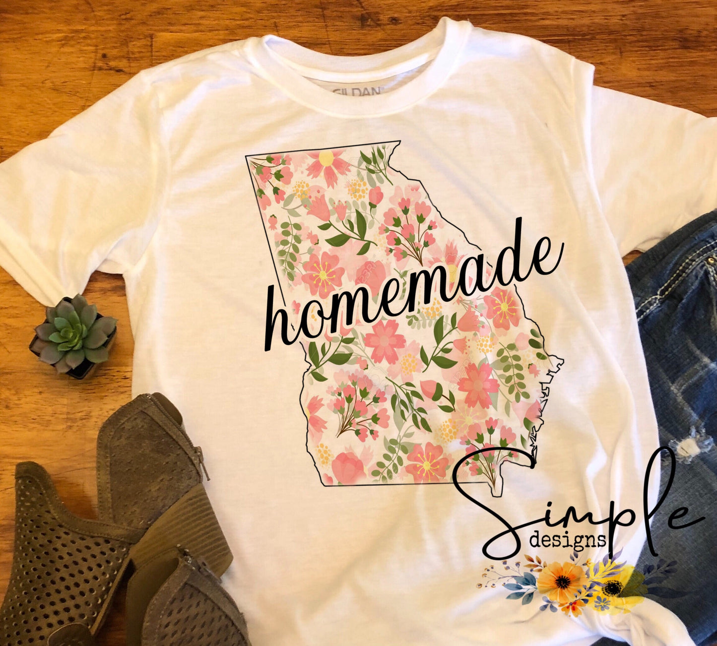 Homemade Floral State Design Sublimation Heat Transfer Sheets