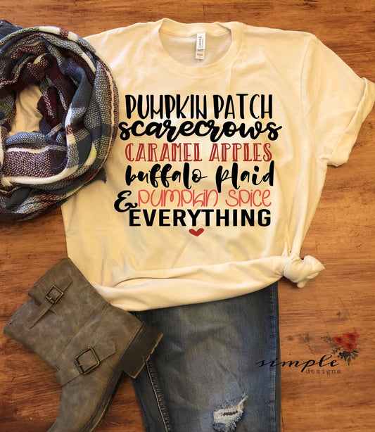 Pumpkin Patch Scarecrows Caramel Apples Buffalo Plaid and Pumpkin Spice Everything Sublimation Heat Transfer Sheet