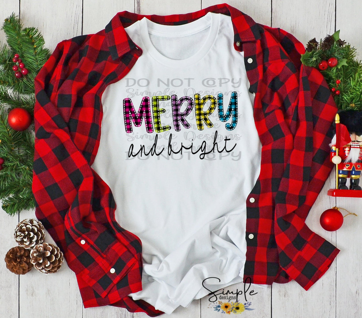 Merry and Bright Sublimation Heat Transfer Sheet