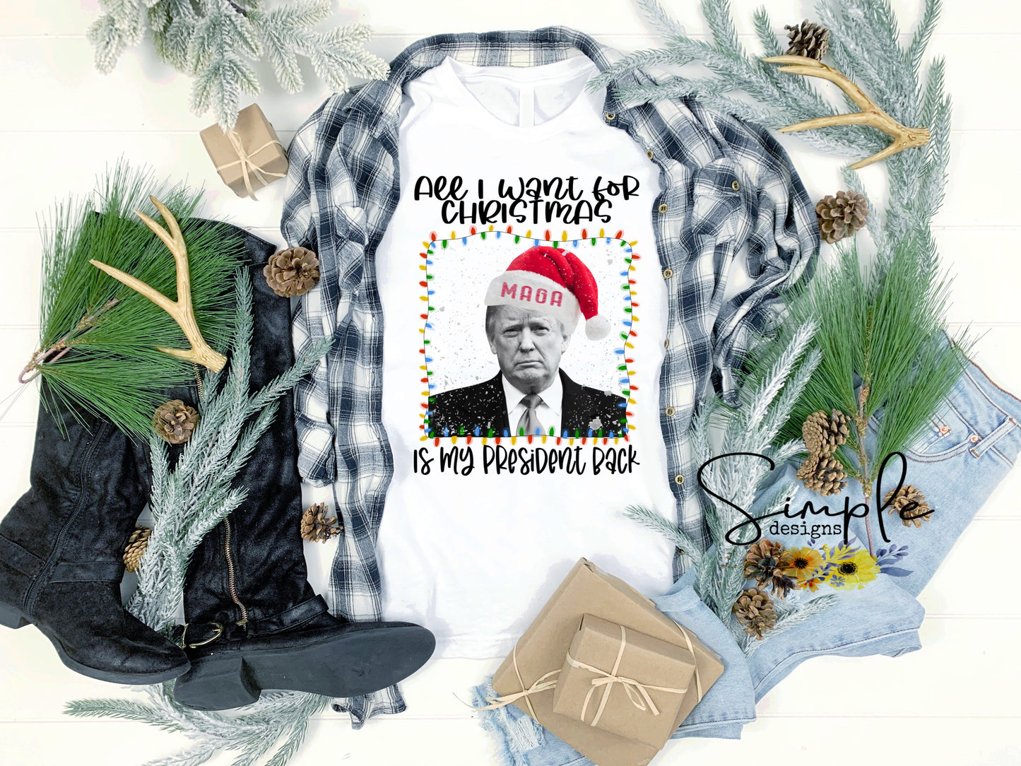 All I Want For Christmas is My President Back Sublimation Heat Transfer Sheets