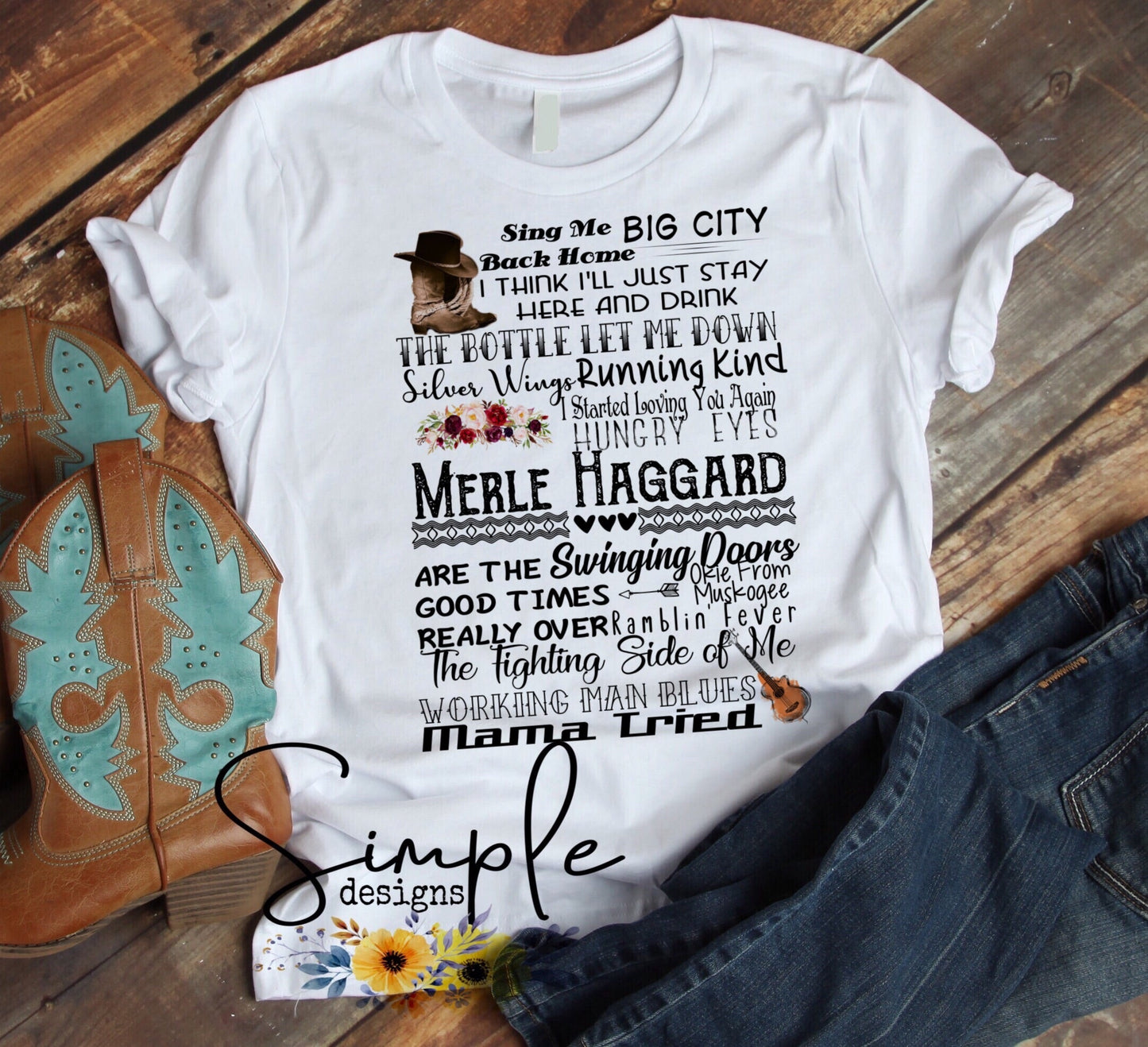 MHaggard Music Lyrics Sublimation Heat Transfer Sheets