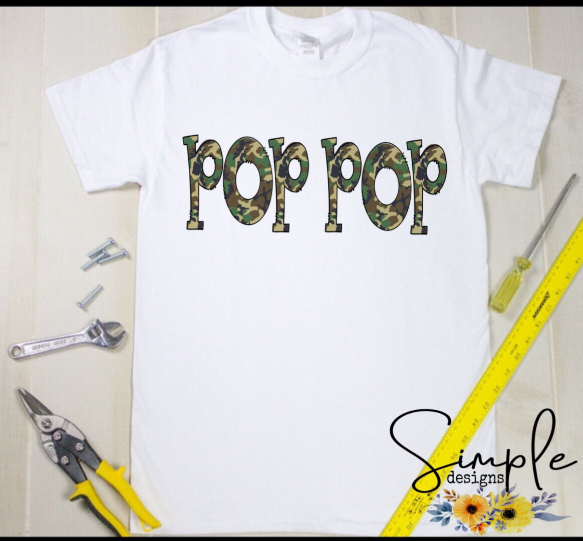 Pop Pop, Brother CAMO Sublimation Heat Transfer Sheets