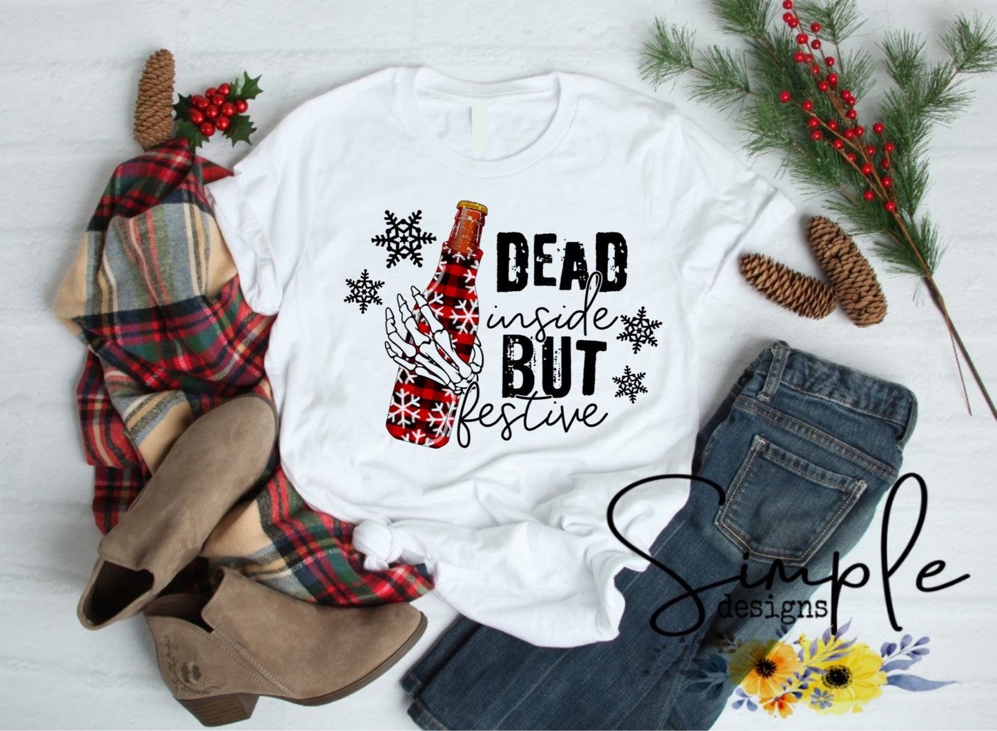 Dead Inside But Festive Beer Sublimation Heat Transfer Sheets