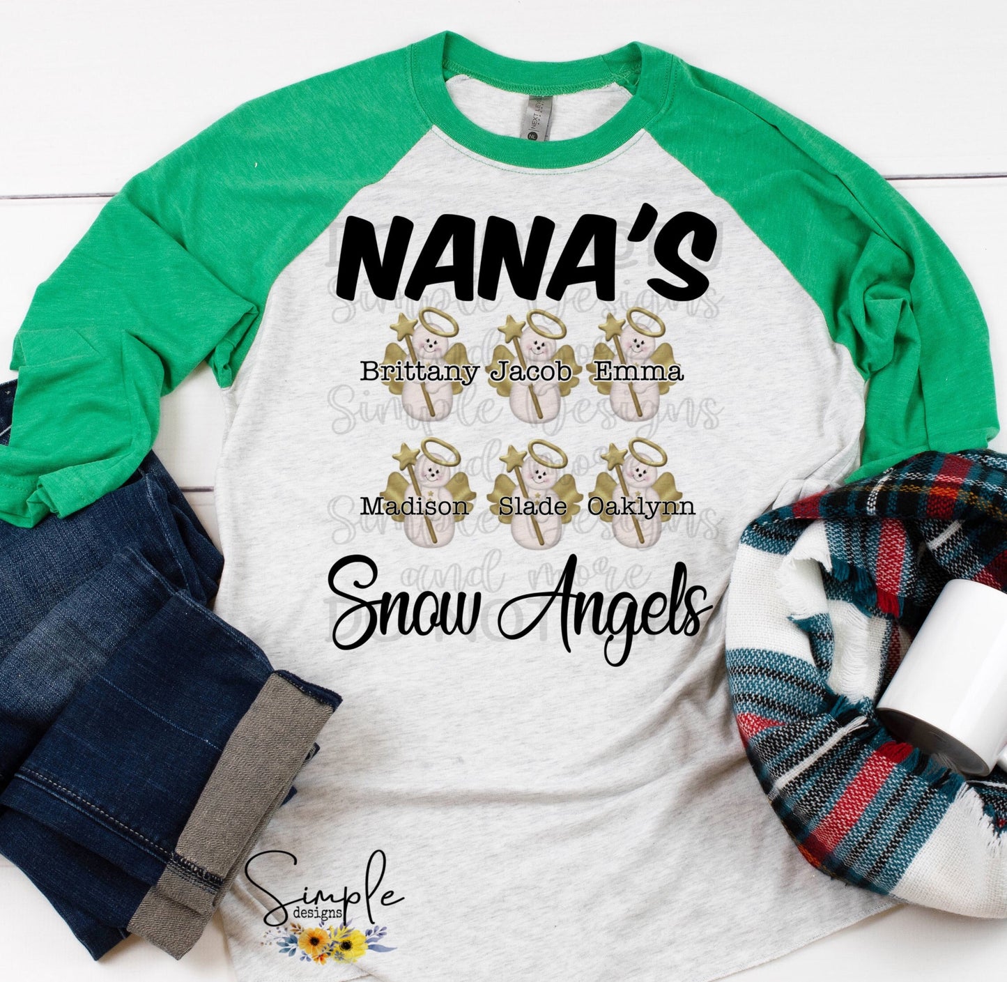 Snow Angels Custom Sublimation Heat Transfer Sheet