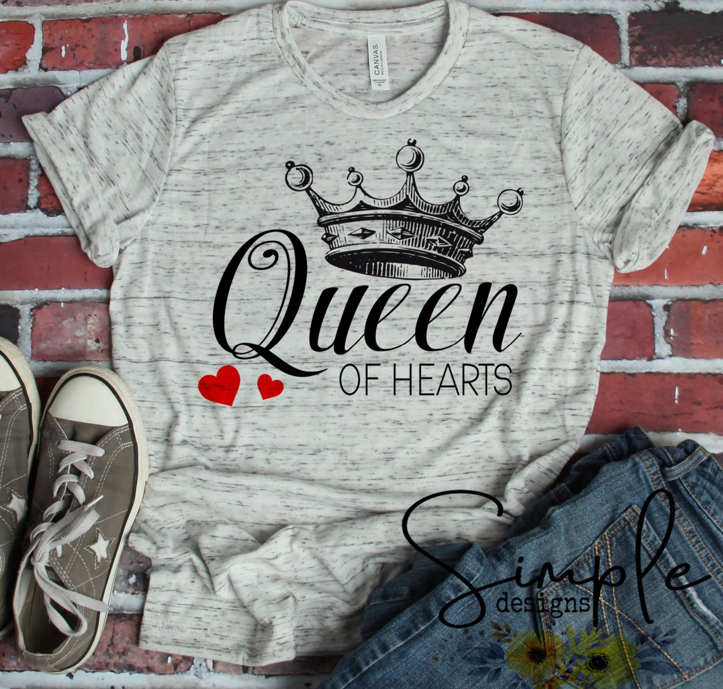 Queen of Hearts Valentines Sublimation Heat Transfer Sheets