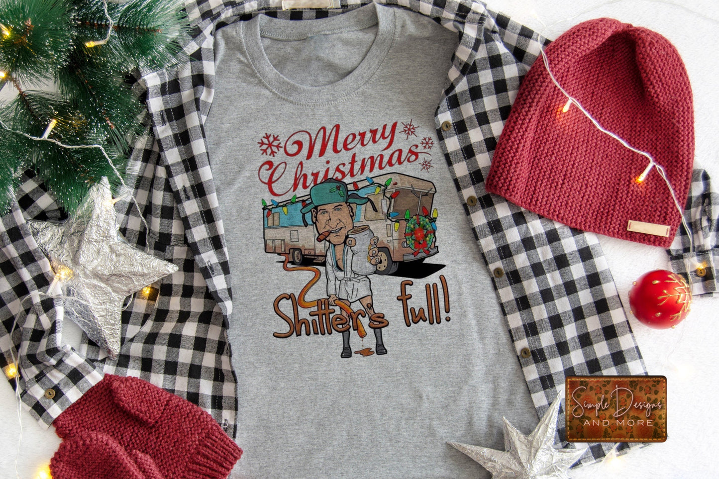 Merry Christmas Shitters Full Plaid Sublimation Heat Transfer Sheets