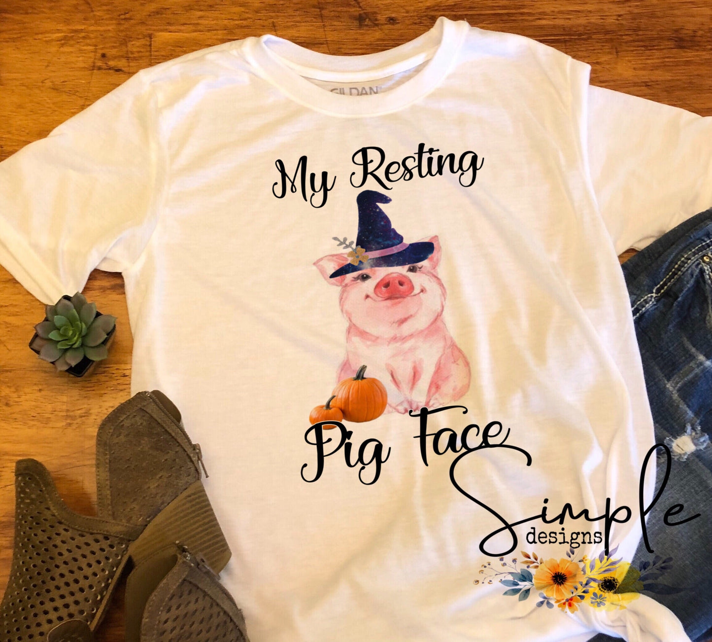 My Resting Pig Face Sublimation Heat Transfer Sheets