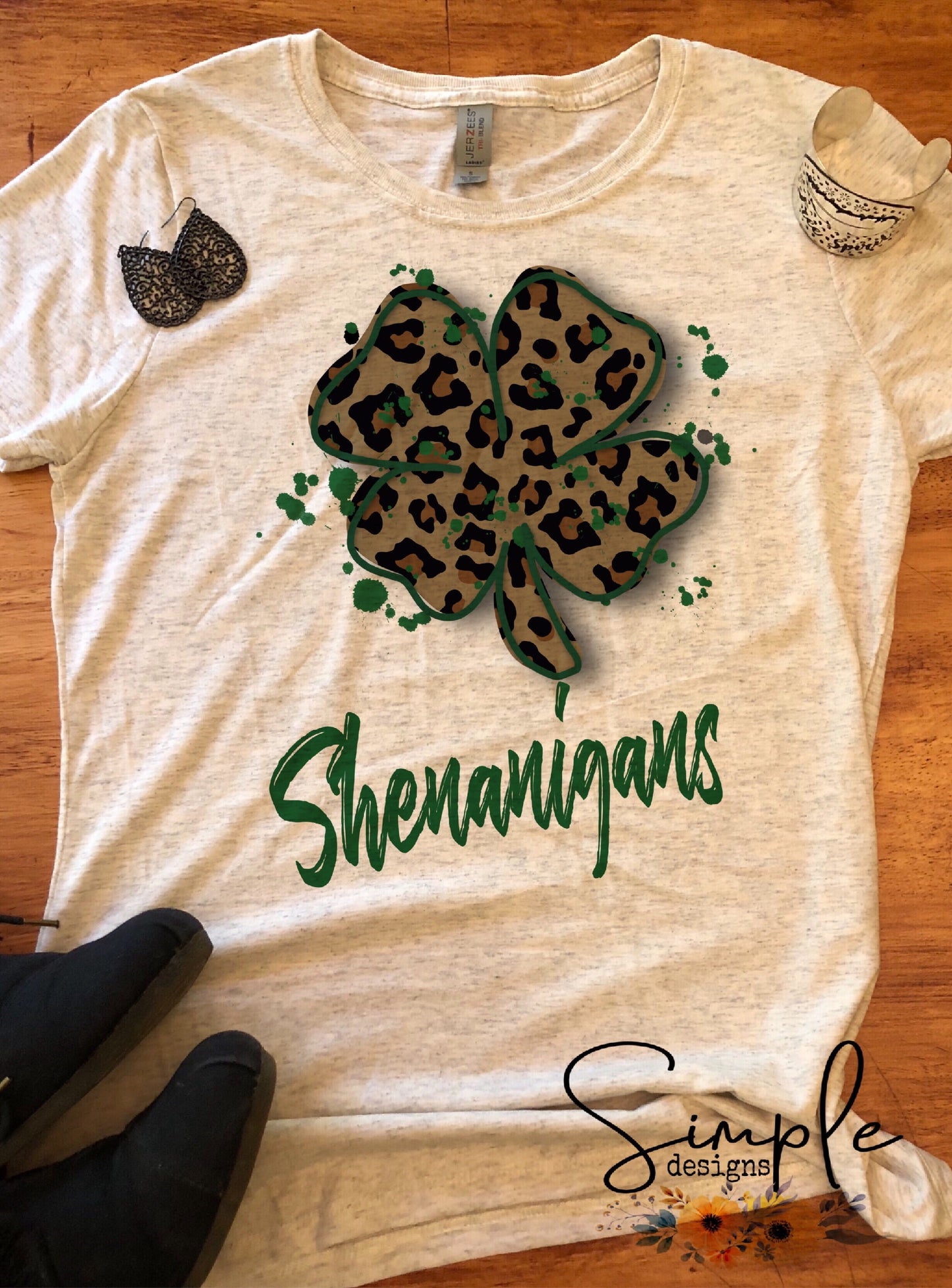 Shenanigans Clover St Patrick’s Day Sublimation Heat Transfer Sheet