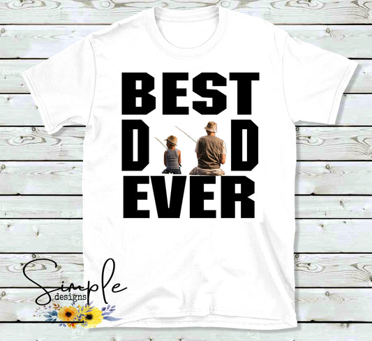 Sitting on Dock BEST DAD EVER Custom Sublimation Heat Transfer Sheet