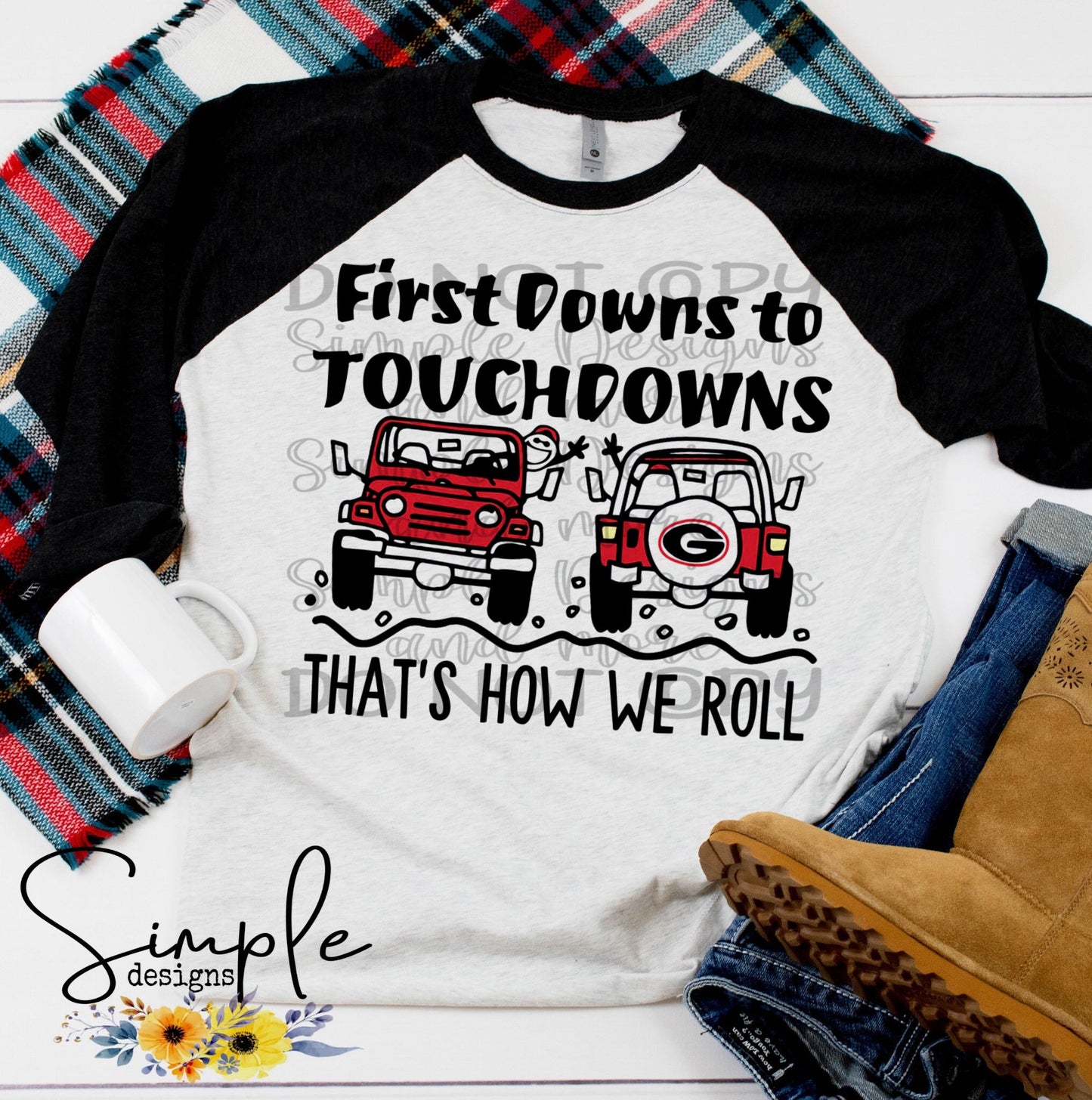 First Downs and Touchdowns That’s How We Roll Sublimation Heat Transfer Sheets