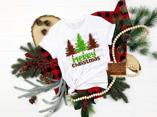 Merry Christmas Tree Trio Sublimation Heat Transfer Sheets