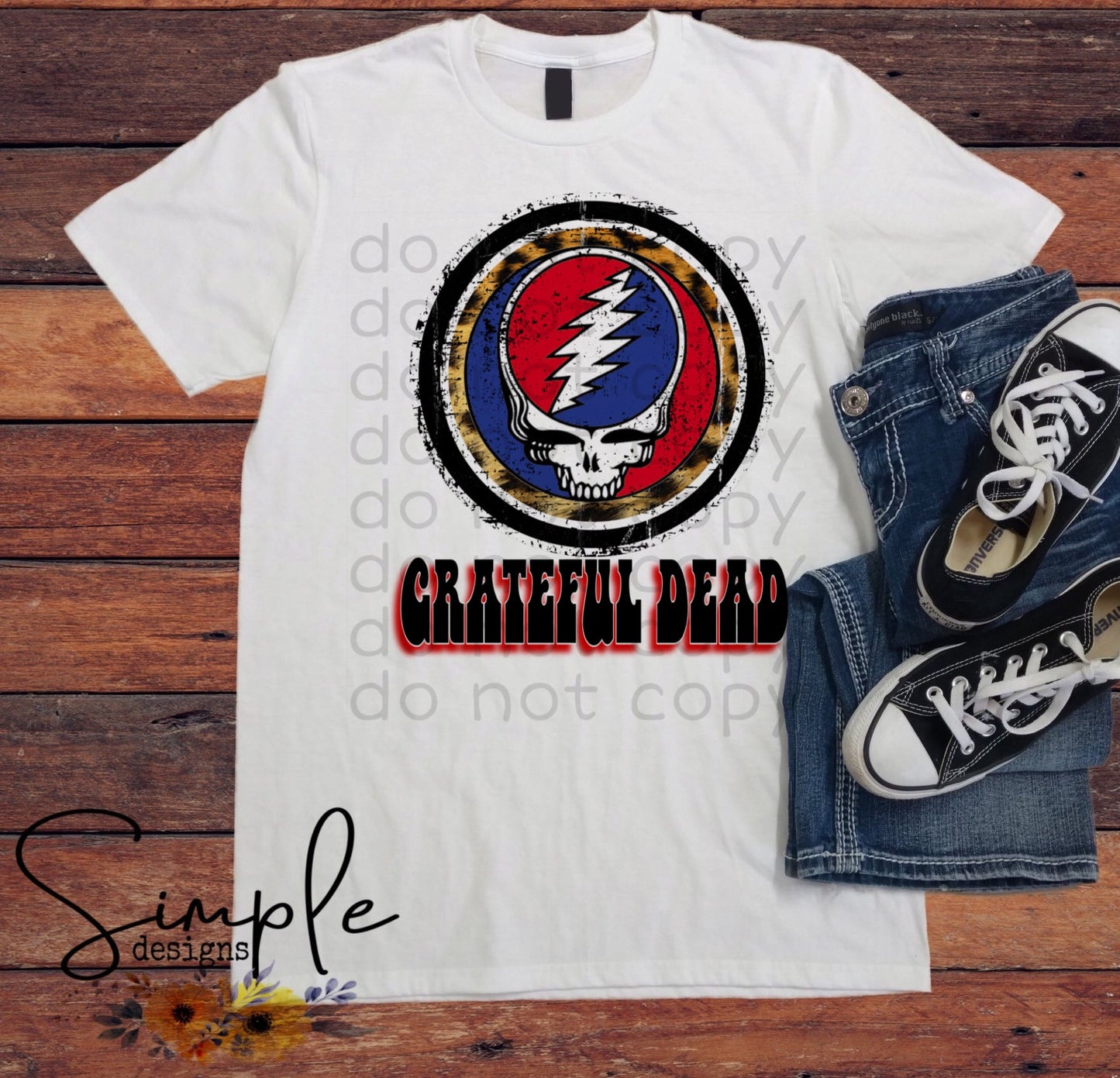 Grateful Dead With Frame Sublimation Heat Transfer Sheets