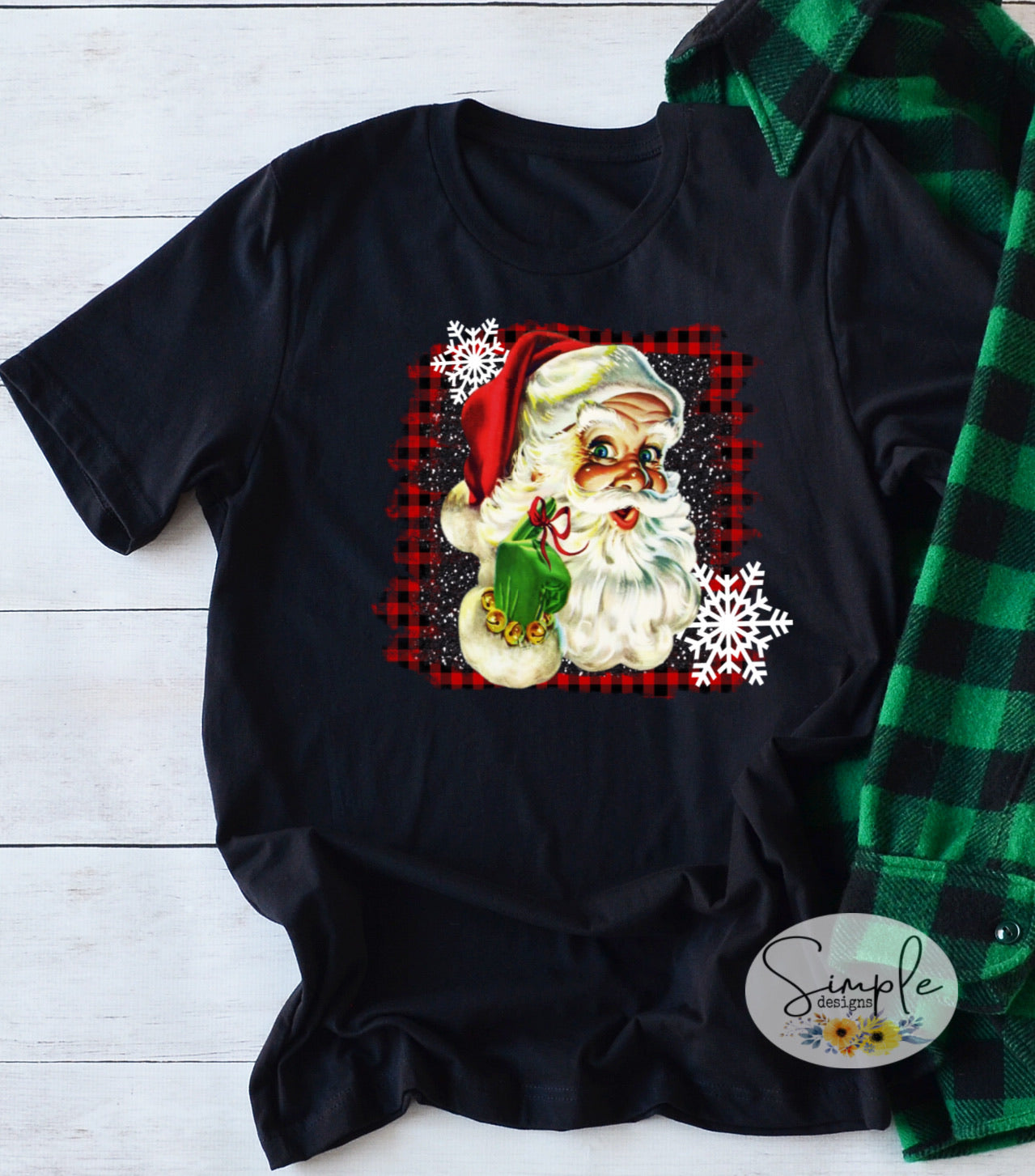 Santa and Snowflakes Sublimation Heat Transfer Sheet