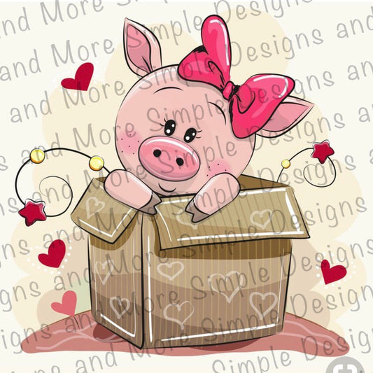 Pig Love Plain Valentine’s Day Sublimation Heat Transfer Sheets