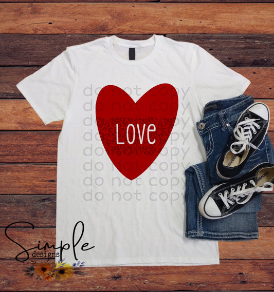 Love Heart Sublimation Heat Transfer Sheets