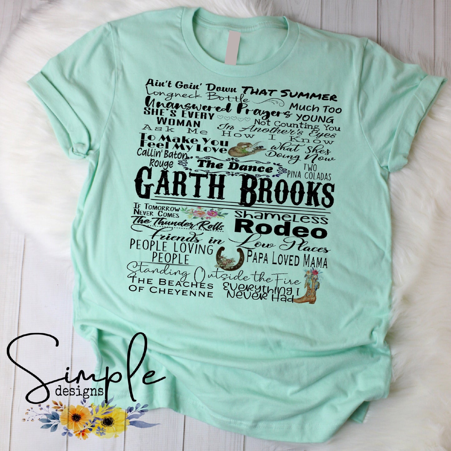 GBrooks Country Music Sublimation Heat Transfer Sheets