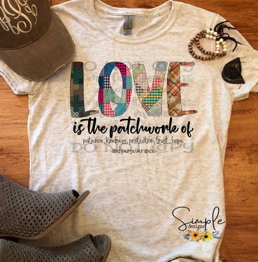Love is the Patchwork Sublimation Heat Transfer Sheets
