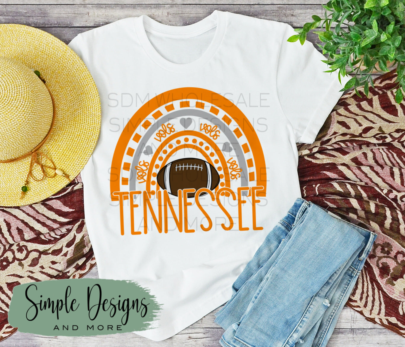 TN VOLS, Football Team Rainbow Sublimation Heat Transfer Sheets