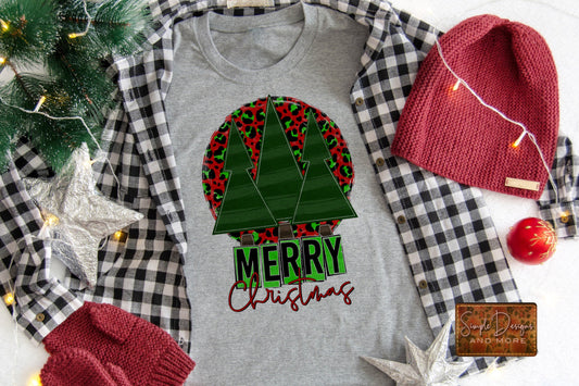 Merry Christmas Trees Sublimation Heat Transfer Sheets