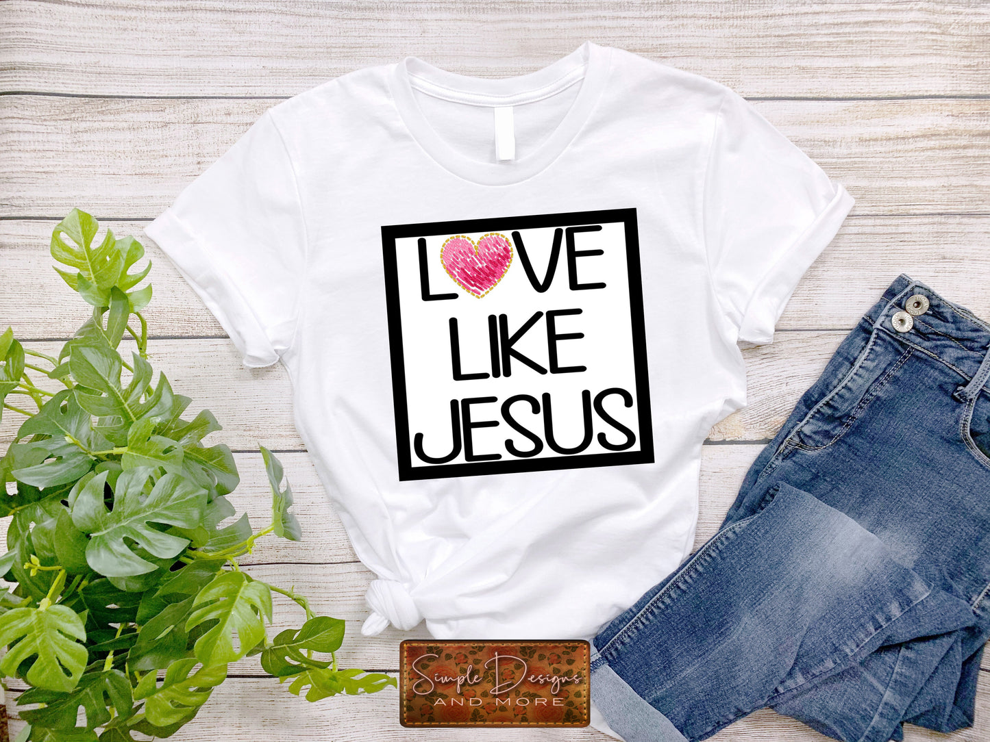 Love Like Jesus Bordered Sublimation Heat Transfer Sheets