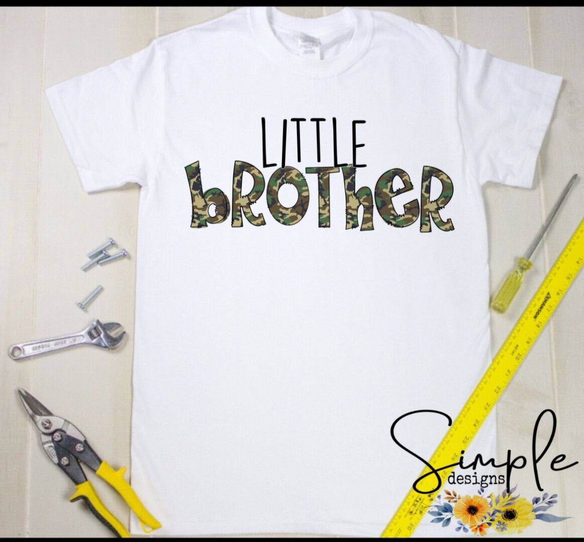 Brother, Bro, Middle Bro, Oldest Brother, Big Bro CAMO Sublimation Heat Transfer Sheets