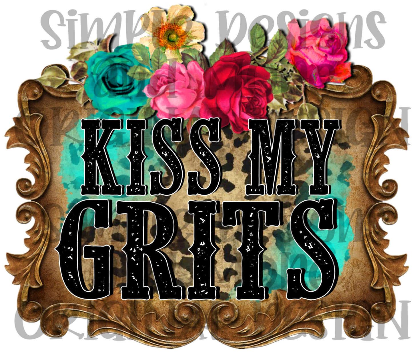 Kiss My Grits Stickers