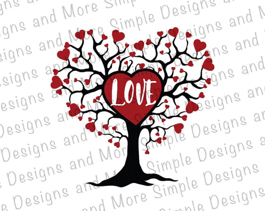 Love Tree Valentine, Heart, Valentine’s Day Sublimation Heat Transfer Sheets