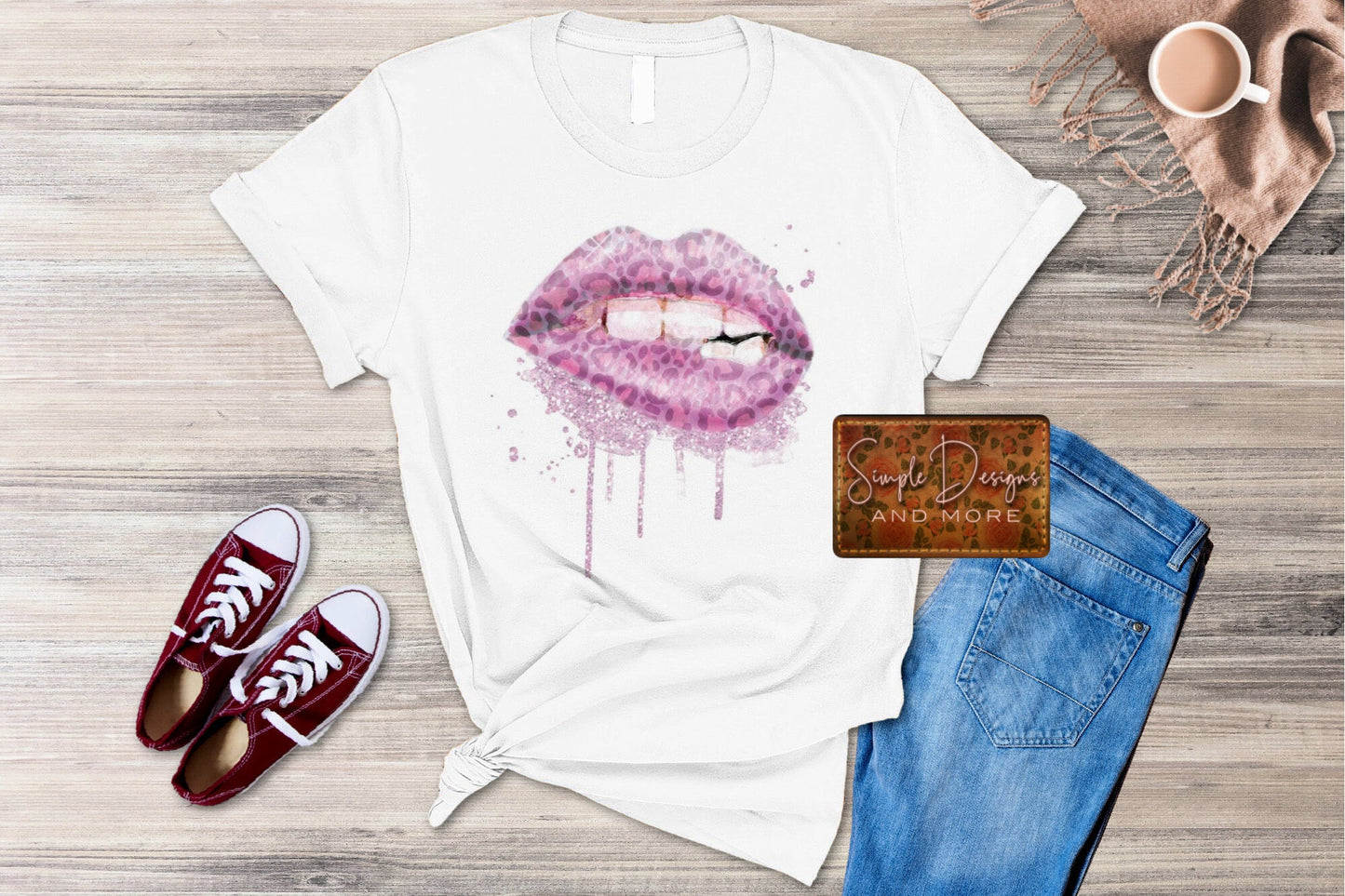 Glitter Lips Sublimation Heat Transfer Sheet