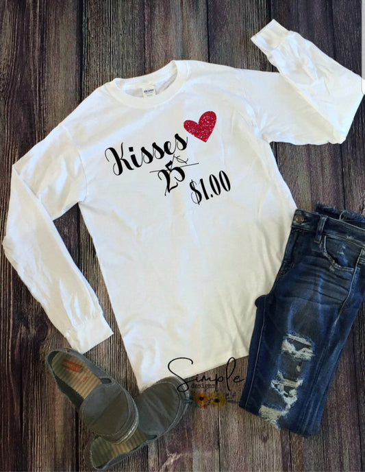 Kisses $1.00 Valentines Sublimation Heat Transfer Sheets