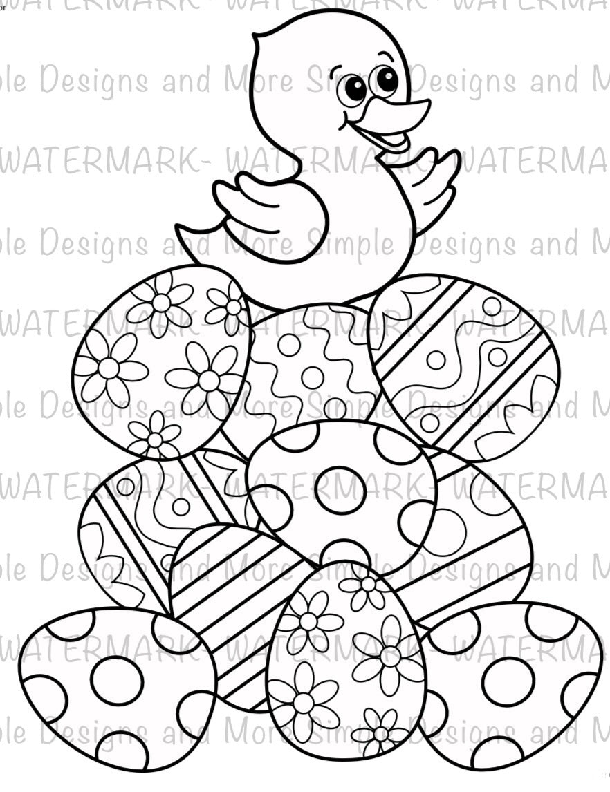 Easter Egg Duck Sublimation Heat Transfer Sheet