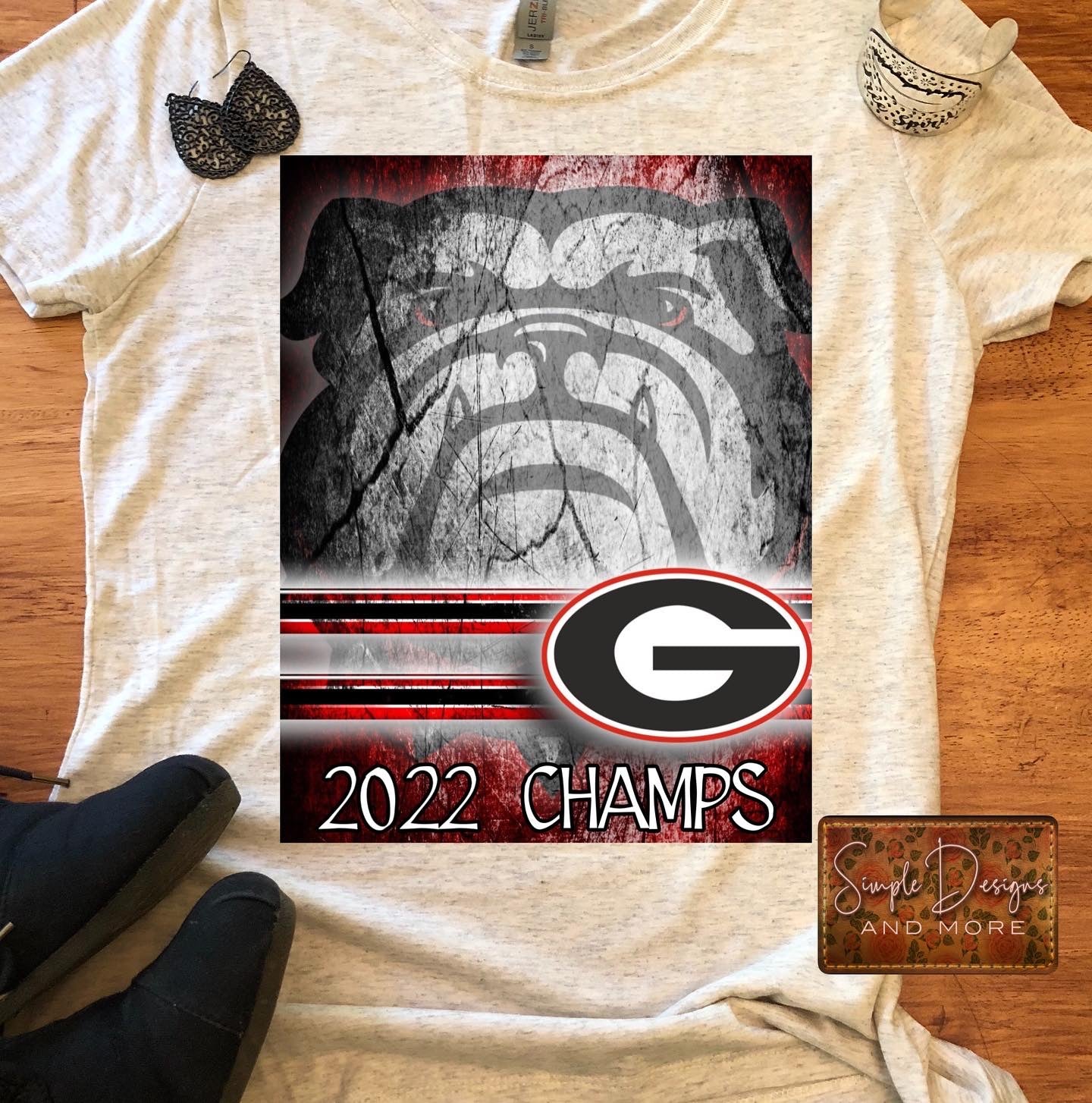 National Champs 2022 GA Bulldogs Football Sublimation Heat Transfer Sheets