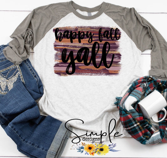 Fall Yall Rustic Stripes Sublimation Heat Transfer Sheet