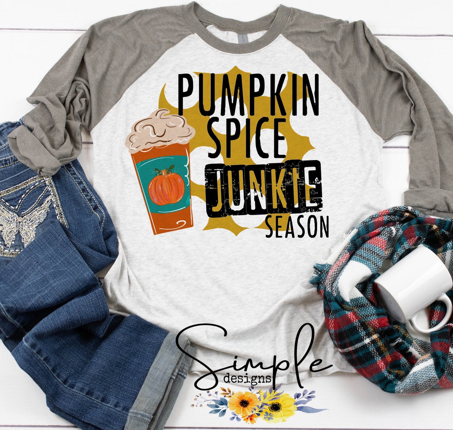 Pumpkin Spice Junkie Season Sublimation Heat Transfer Sheet