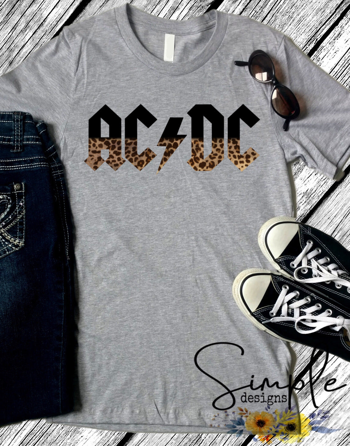 AC ⚡️ DC Leopard Band Sublimation Heat Transfer Sheets – Simple Designs ...