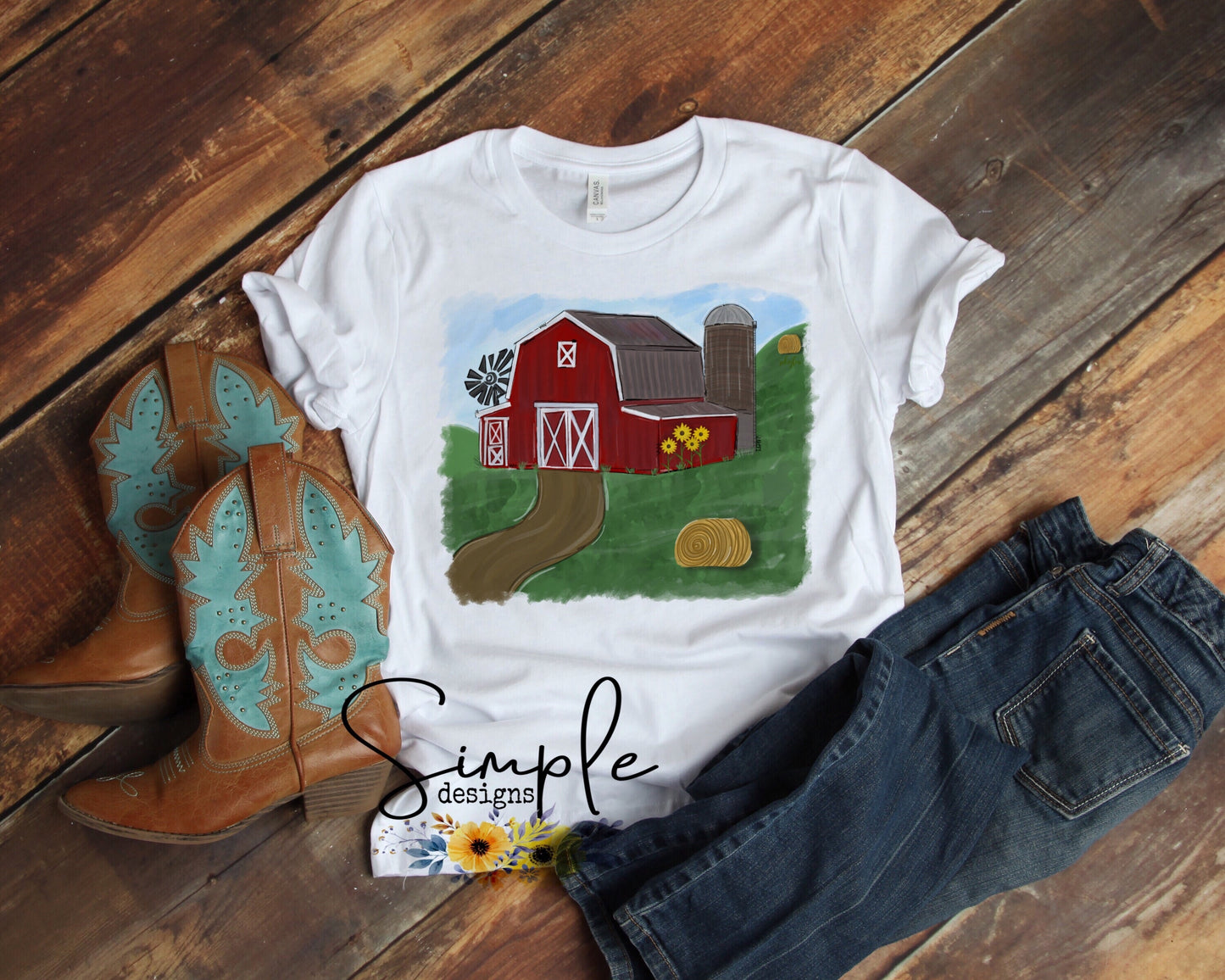 Red Barn Sublimation Heat Transfer Sheet