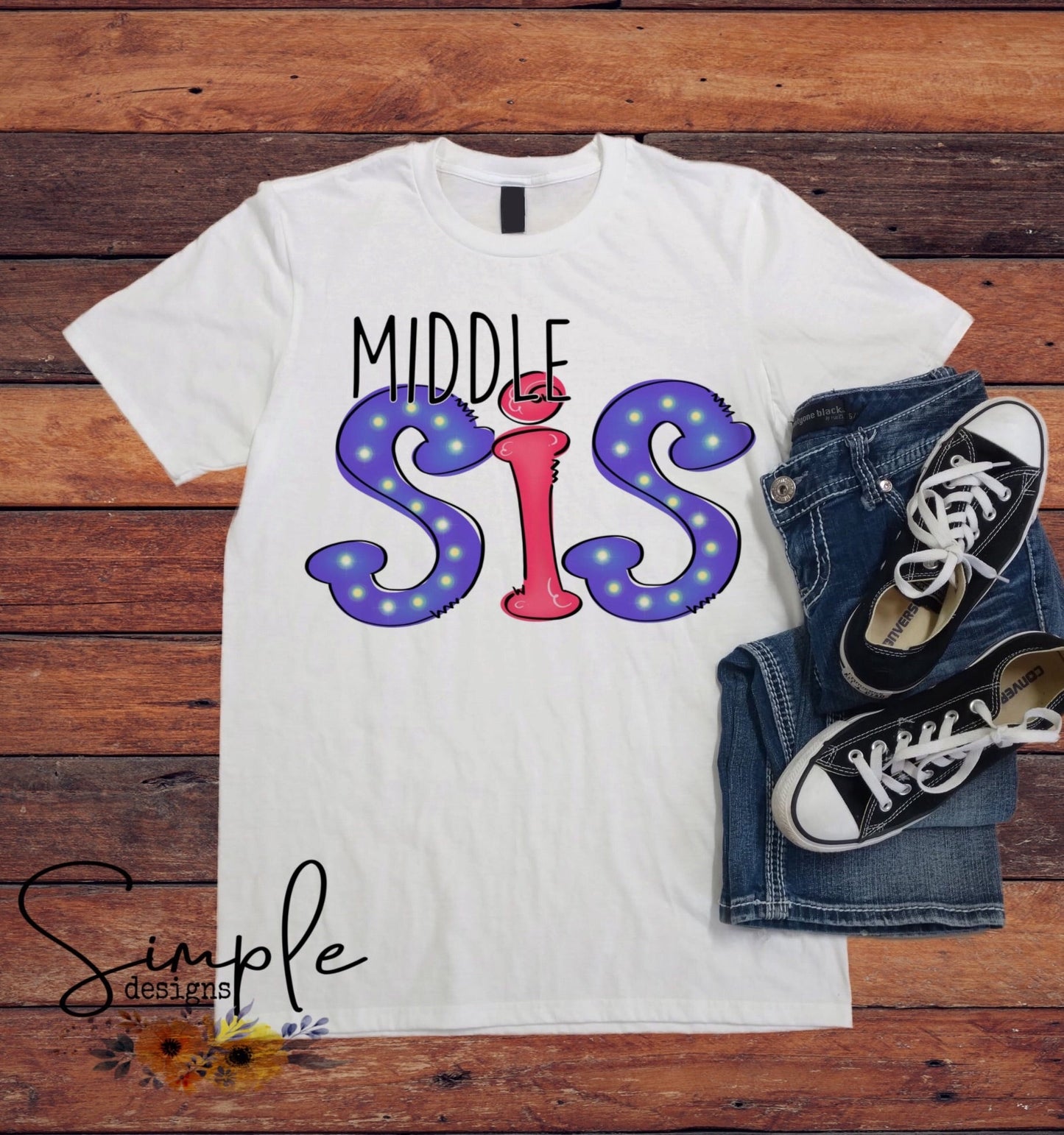 Sister Middle, Big, Little Sublimation Heat Transfer Sheets