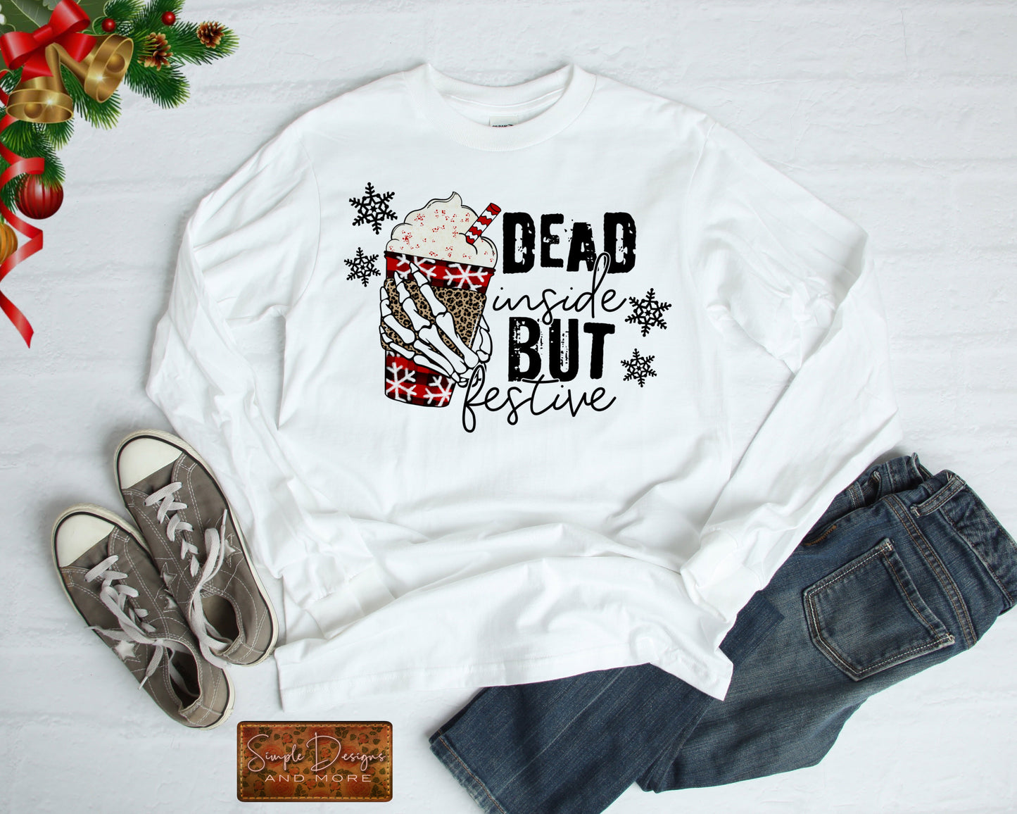 Dead Inside But Festive Leopard Sublimation Heat Transfer Sheets