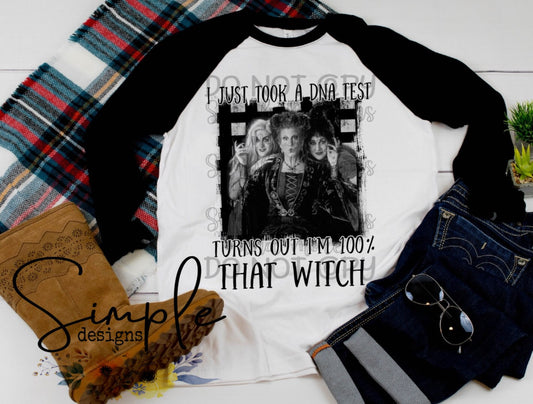 100% That Witch Black and White Sublimation Heat Transfer Sheets