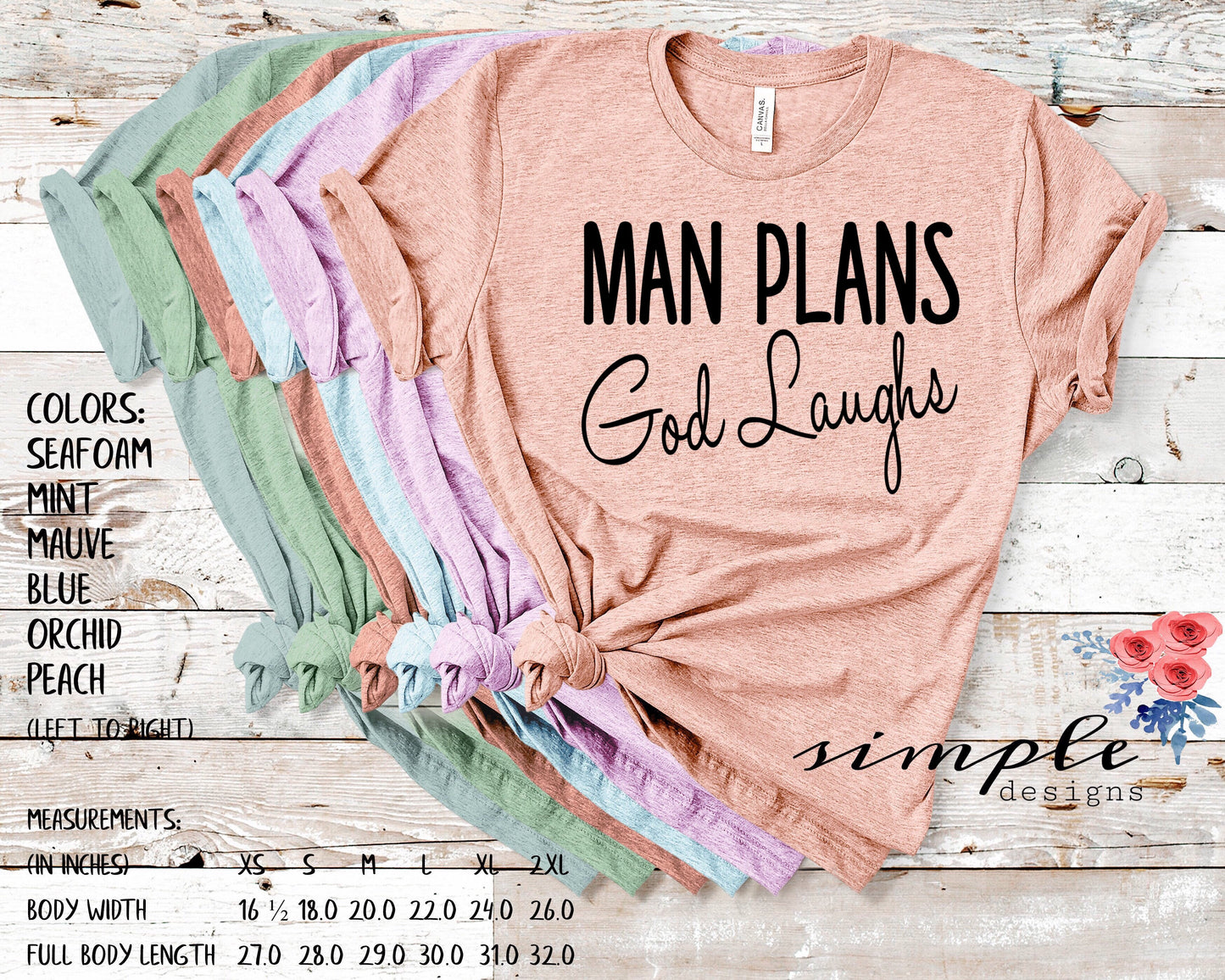 Man Plans God Laughs Sublimation Heat Transfer Sheets