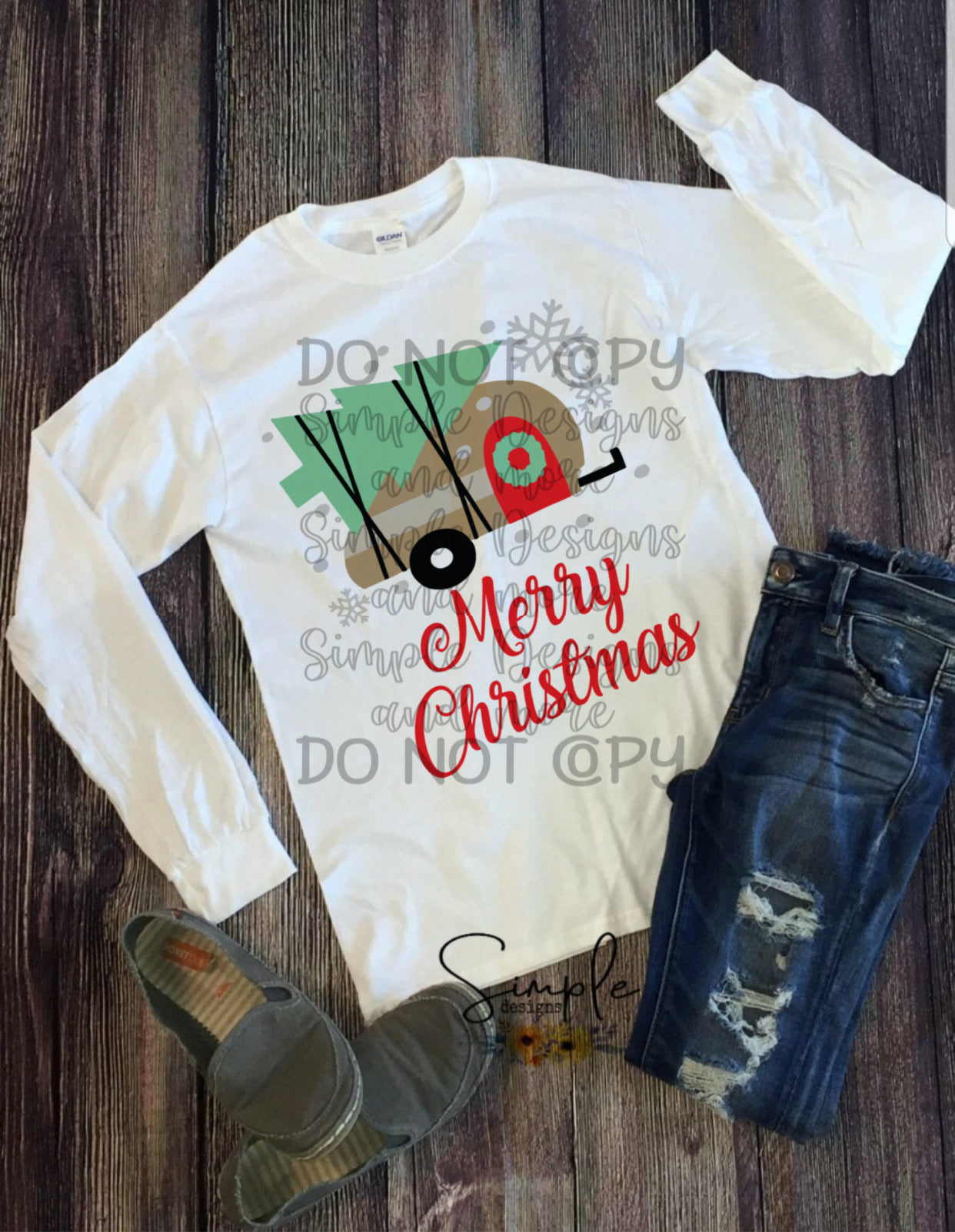 Merry Christmas Camper Sublimation Heat Transfer Sheet