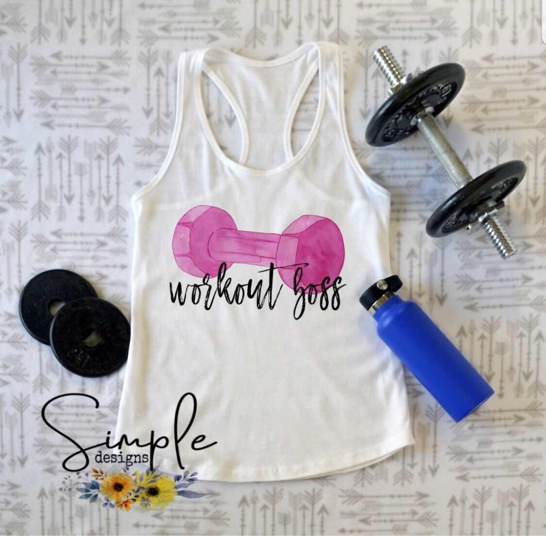 Dumbbell Workout Boss Sublimation Heat Transfer Sheets