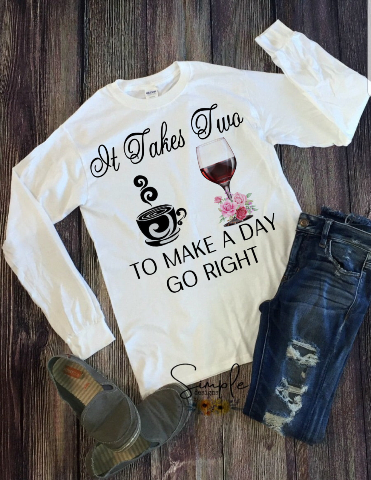 It Takes Two to Make a Day Go Right Sublimation Heat Transfer Sheets