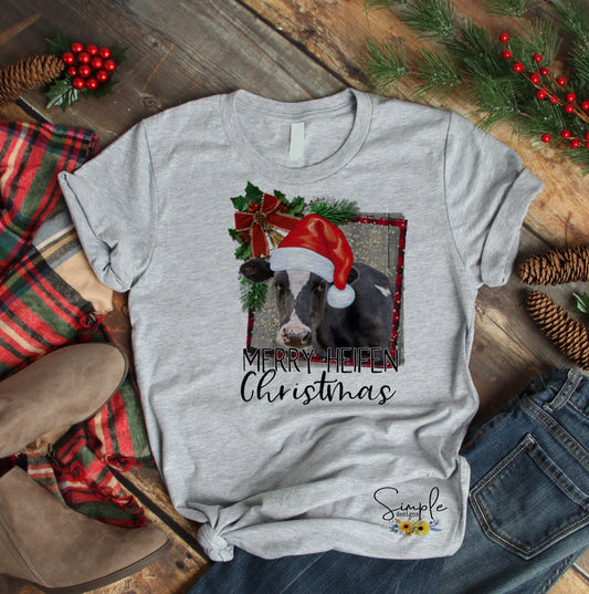 Merry Heifen Christmas Sublimation Heat Transfer Sheet