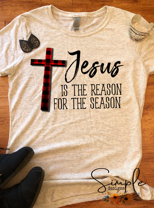 Cross Jesus is the Reason for the Season Sublimation Heat Transfer Sheet