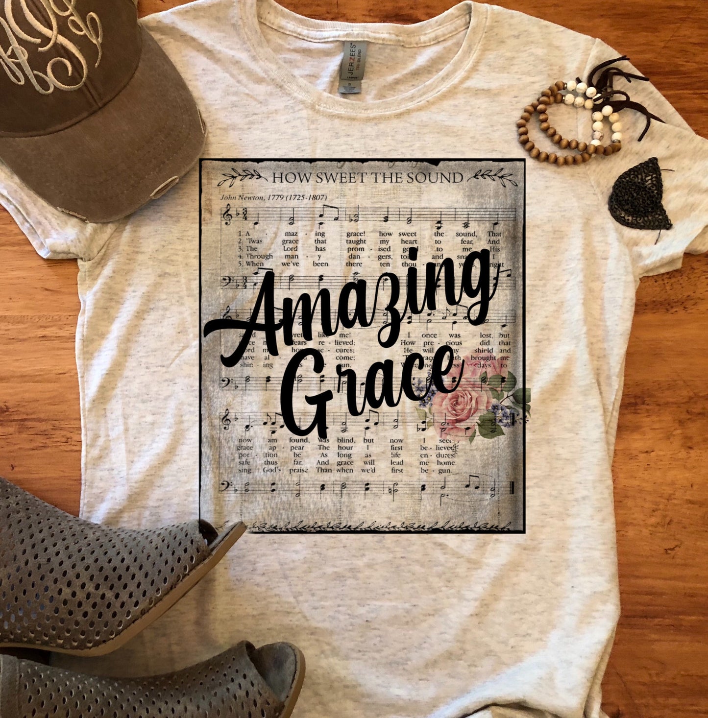 Amazing Grace Lyrics Sublimation Heat Transfer Sheets