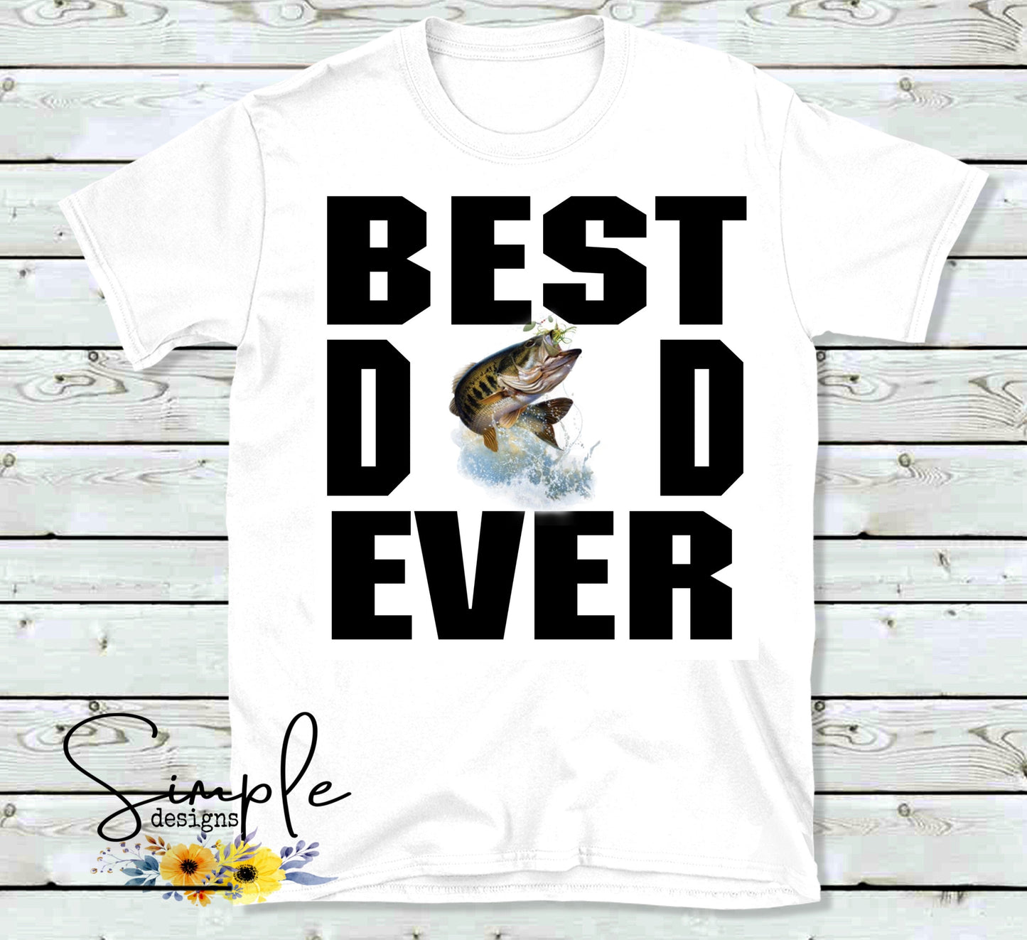 Fish BEST DAD EVER Custom Sublimation Heat Transfer Sheet